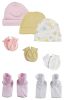 Boys Girls Caps, Booties and Mittens (Pack of 8)
