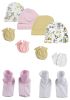 Boys Girls Caps, Booties and Mittens (Pack of 10)