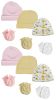 Baby Girl Infant Caps and Mittens (Pack of 12)