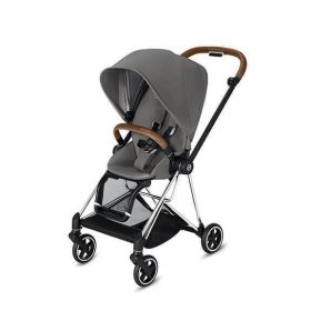 CYBEX Mios 3-in-1 Travel System Chrome with brown details Baby Stroller – Manhattan Grey