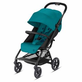 CYBEX Eezy S + 2 River Blue Travel Strollers 360 Degree Twist