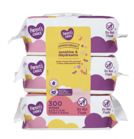 Parent's Choice Sunshine & Daydreams LE Baby Wipes, 300 Count