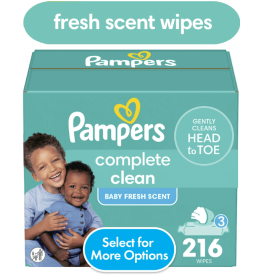 Pampers Baby Fresh Baby Wipes Scented, 3-Pack 216 Wipes