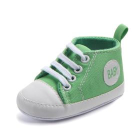 Canvas Classic Sports Sneakers Baby Boys Girls First Walkers Shoes Infant Toddler Soft Sole Anti-slip Baby Shoes (Option: 7-11cm)
