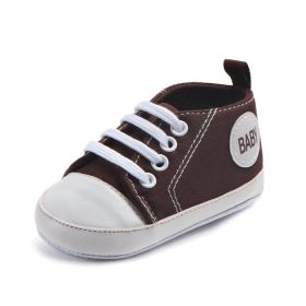 Canvas Classic Sports Sneakers Baby Boys Girls First Walkers Shoes Infant Toddler Soft Sole Anti-slip Baby Shoes (Option: 9-12cm)