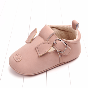 Spring and autumn cartoon animal baby shoes matte leather non-slip soft bottom baby shoes wholesale 0884 (Option: Brown piglets-13CM)