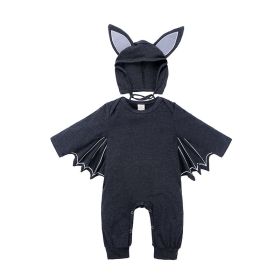 Batman Baby One Piece (Option: Dark gray-90cm)
