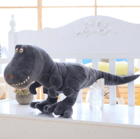 New Dinosaur Plush Toys Cartoon Tyrannosaurus Cute Stuffed Toy Dolls For Kids Children Birthday Gift (Option: Gray-70cm)