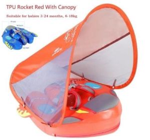 Baby Swimming Ring Floats (Option: TPU Rocket Red Canopy)