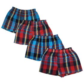 Infant Boxer Shorts - 4 pc Set (Color: Blue/Red, size: Newborn)