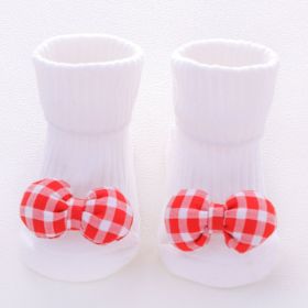 Baby socks (Option: Red bow-S)
