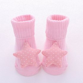 Baby socks (Option: Pink stars-S)
