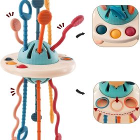 Toys For 18M+Infant; Food Grade Silicone Pull String Activity Toy; Sensory Toys For Toddlers; Travel Toys For Babies ; Baby Toys Fine Motor Skills Toy (Applicable People: Child)