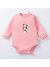 Fleece Thickened Baby Jumpsuit for Autumn and Winter Warmth (size: 100cm)