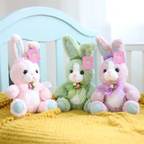 8.27inch Cute Rabbit Plush Toy Doll Pillow Children's Holiday Gift Easter Bunny (Color: purple, Items: 8.27inch)