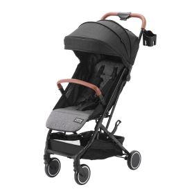 VEVOR Standard Baby Infant Stroller, Toddler Stroller with 95°-150° Adjustable Backrest & & 0/90°Adjustable Footrest & One-click Folding (Baby Stroller Type: Basic Seat Type, Color: Black)
