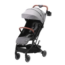 VEVOR Standard Baby Infant Stroller, Toddler Stroller with 95°-150° Adjustable Backrest & & 0/90°Adjustable Footrest & One-click Folding (Baby Stroller Type: Basic Seat Type, Color: Dark Gray)