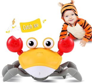 Crawling Crab Toy - Crawly Crabby Tummy Time Toys (Color: Orange)