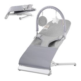 VEVOR Baby Bouncer Folding Bouncer Seat Chair for Babies 0-9 Months with Toy Bar (Default: Default)